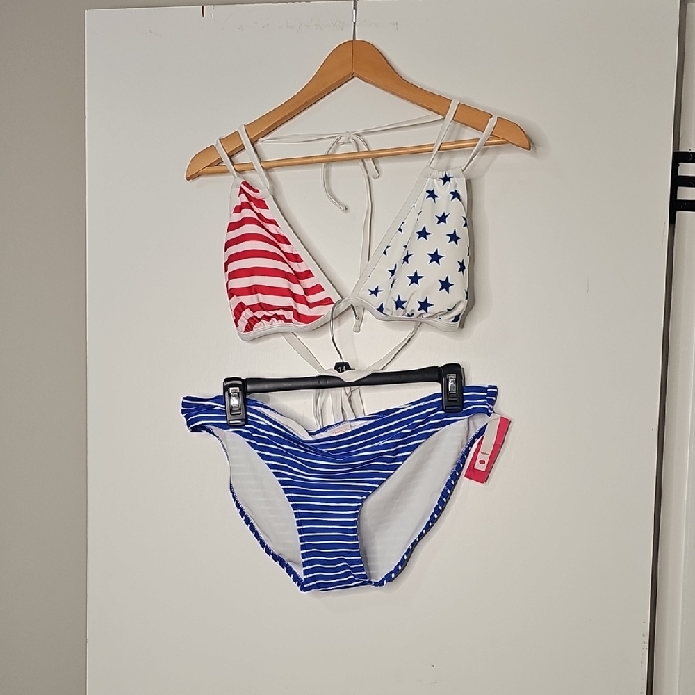 Xhilaration Red, White, and Blue Bikini